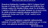GENEL KURUL İLANI
