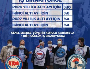 DALGA GEÇER GİBİ YAPILAN ZAMMI PROTESTO İÇİN İŞ BIRAKIYORUZ